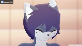 Cute furry girl gets fucked in the shower.