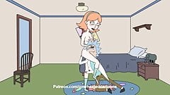 2d cartoon rick and morty parody –  Jessica being pounded by