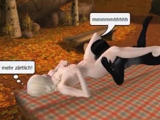 Chains hentai girl sucking dick