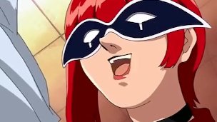 Hentai lesbian with black strap on penetratio