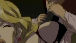 Hot hentai blonde fucked on a table