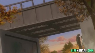 public sex with a cute college girl | Hentai uncensored