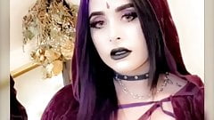 Raven girl with beautiful titties