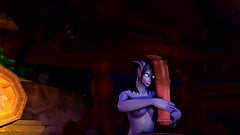 Tauren milking at the Draenei bathhouse 4K Sound WOW