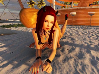 3D Shemale Sex Game Ends with Facial!
