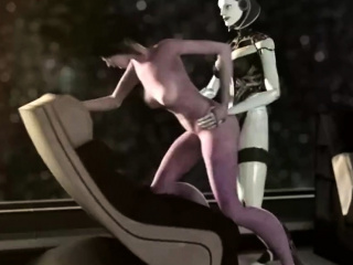 Futanari babes enjoying threesome sex and more