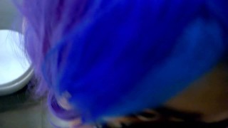 horny cosplay teen sloppy blowjob cum eating