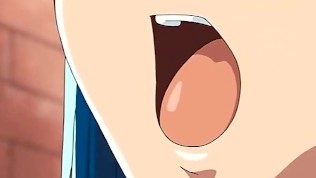 Lesbian hentai fuck with strap-on