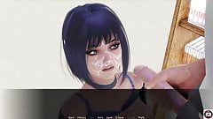 Public sex  – blowjob from goth girl