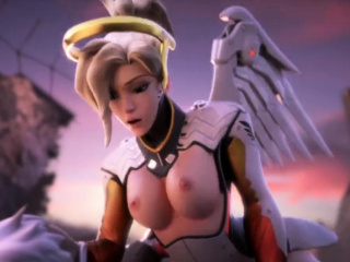 Sexy ass blonde Mercy taking missionary sex lesson