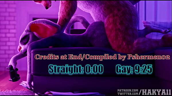 Straight (0:00)/Gay (9:25) Furry Porn Animations Compilation: New comp style