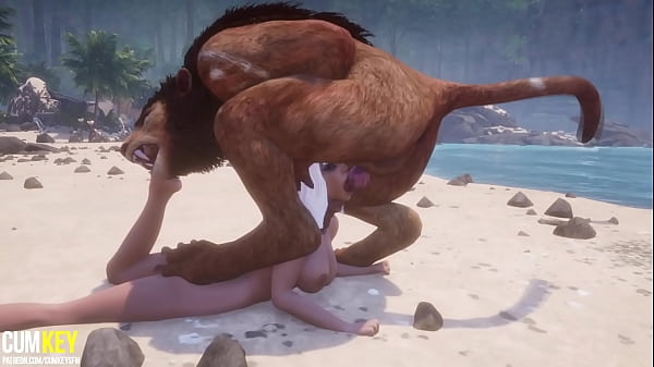 Busty bitch Breeds with Furry on the beach | Big Cock Monster | 3D Porn Wild Life
