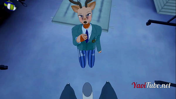 Beastars Furry Yaoi – Louis x Legosi jerk off and suck YIFF Legosi cums in his mouth – Yaoi Hentai 3D