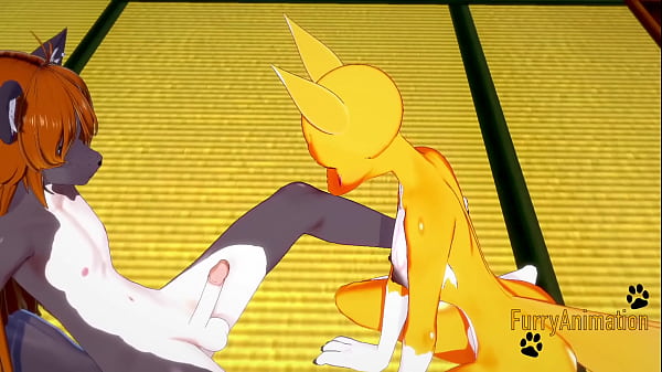 Digimon Hentai – Taomon & Grey Fox Hard Sex [Boobjob, handjob, blowjob and fucked] – Japanese Asian Manga anime game porn Yiff