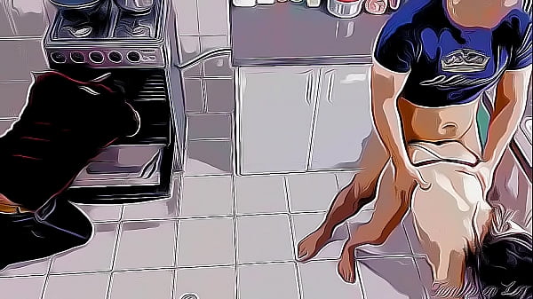 El Amigo de mi Marido tiene la Polla Mas Grande me Folla bien rico en la Cocina al Lado de mi Marido Cornudo NTR Cartoon Hentai
