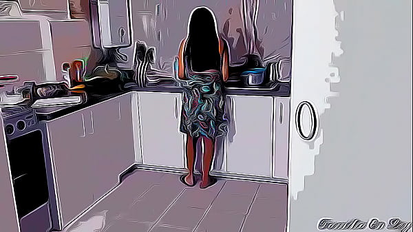 Hijastra Sumisa en la Cocina Follada todos los dias cuando su Mama no esta en Casa Cartoon Hentai