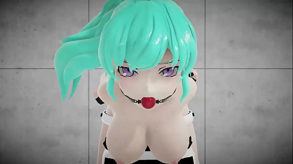 MACHINE BONDAGE HENTAI GIRL MMD 3D BIG BOOBS NUDE PONYTAIL CLEAR BLUE HAIR COLOR EDIT SMIXIX