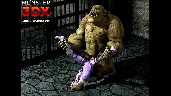 Elf girl anally fucked by powerful ogre. 3D Hentai