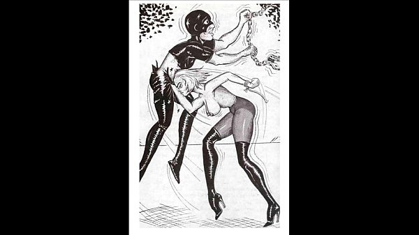 Femdom artwork whipping comic