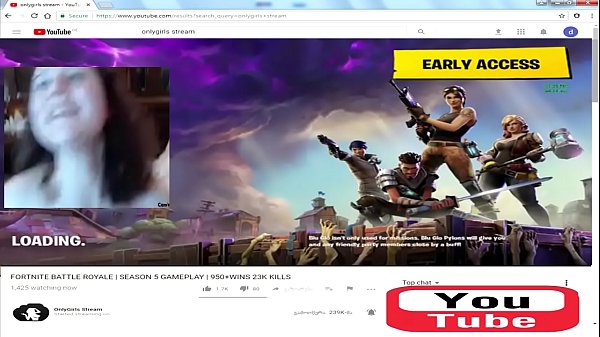 fortnite  Gamer girl For the first time my boy was on the streams