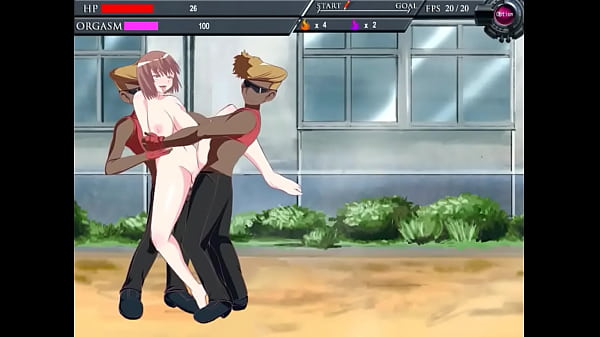 Hot woman having sex with men in Orgafighter adult hentai game