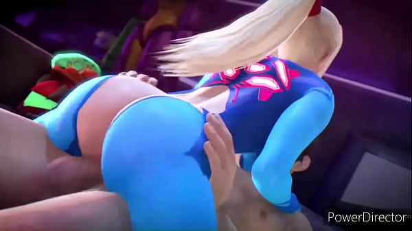 Hot Zero Suit Samus enjoys riding a big cock