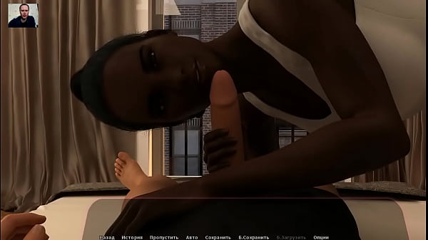 Girl sucks cock, plays with guy balls and swallows cum after cumshot