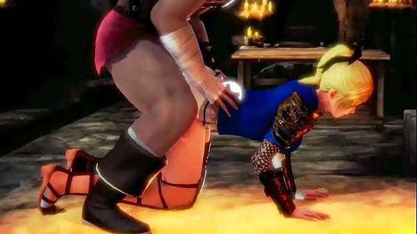 Sophitia soul calibur cosplay game girl hentai having sex with a strong gladiator man in sexy hentai video