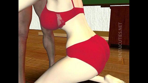 3D hentai bitch suck two black cocks