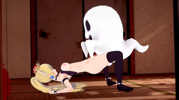Boo ghost penetrates Bowsette – Super Mario Bros Universum