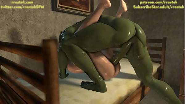 Sophitia Alexandra fucked hard by futanari orc with huge cock 3D animation