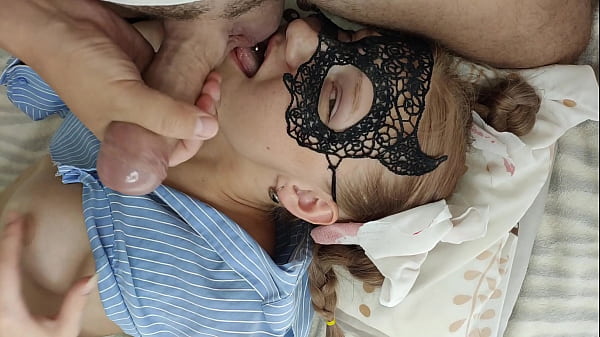 Teen TOP model makes a blowjob to the boss for the main role in the film. Huge cum to cute face.