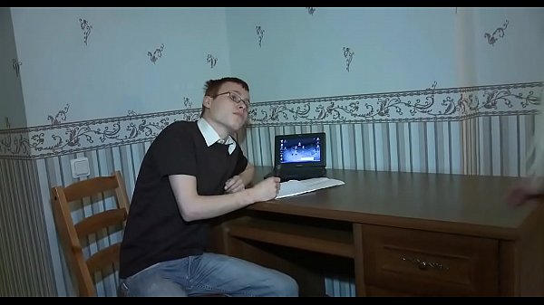 Stranger takes off his trunks and starts